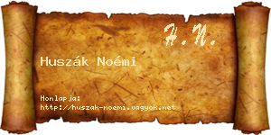 Huszák Noémi névjegykártya